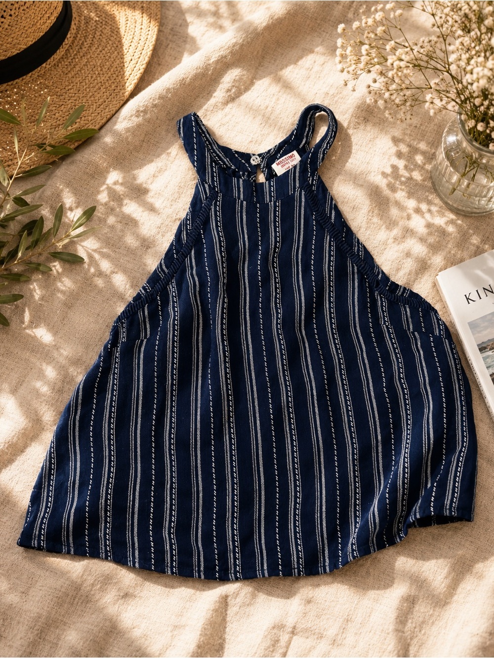 Mossimo Supply Co. Navy and White Striped Top